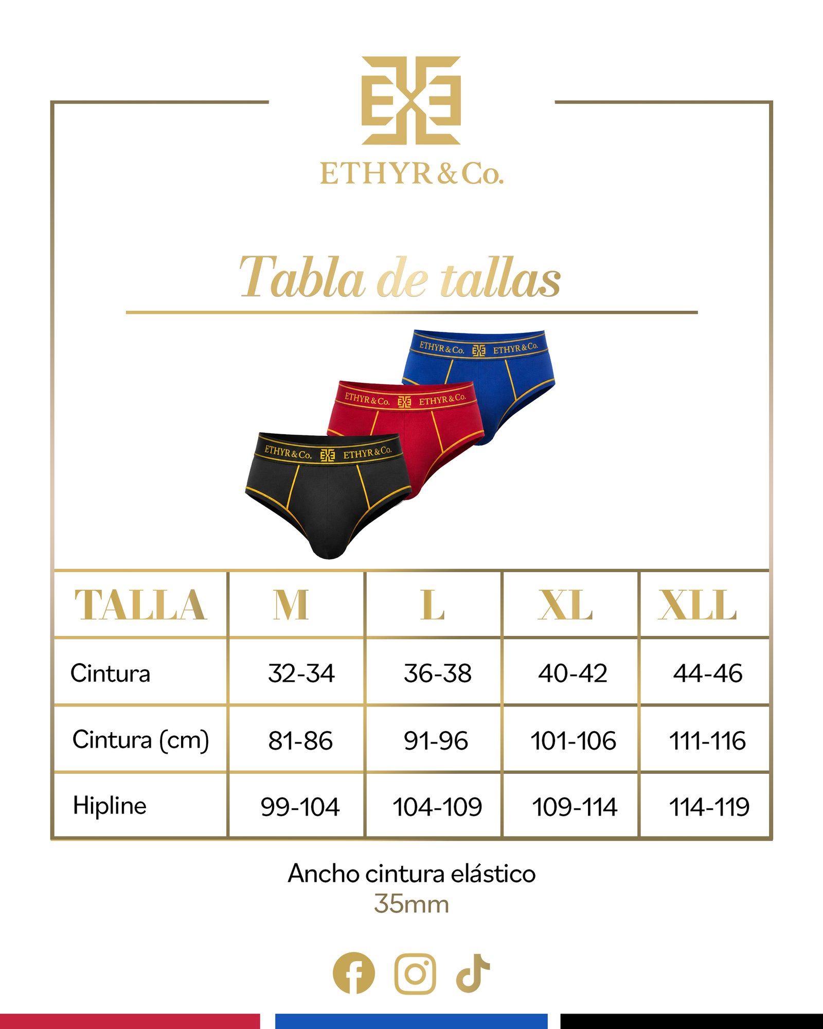 Brief Premium Hombre ETHYR & Co. Pack 3 piezas Multicolor - Image 5